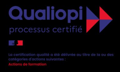 Logo Qualiopi – processus certifié, République Française, catégorie : actions de formation.
